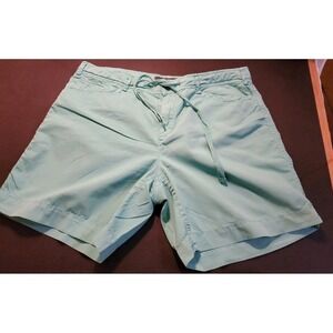 LRL Lauren‎ Jeans Co Women's Shorts 10 Turquoise Flat Front Chino Pockets